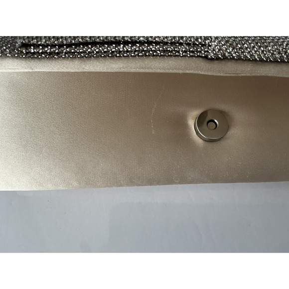 Lulu Townsend Gold Satin Evening Clutch Purse Rope Strap Formal Bag - Picture 3 of 9